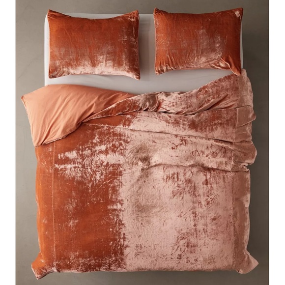 Urban Outfitters Other - SOLD Urban Outfitters Skye Velvet Full / Queen Duvet Cover in Rust